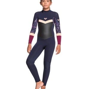Roxy Girls 3/2mm Syncro Back Zip Fullsuit Wetsuit sz 16